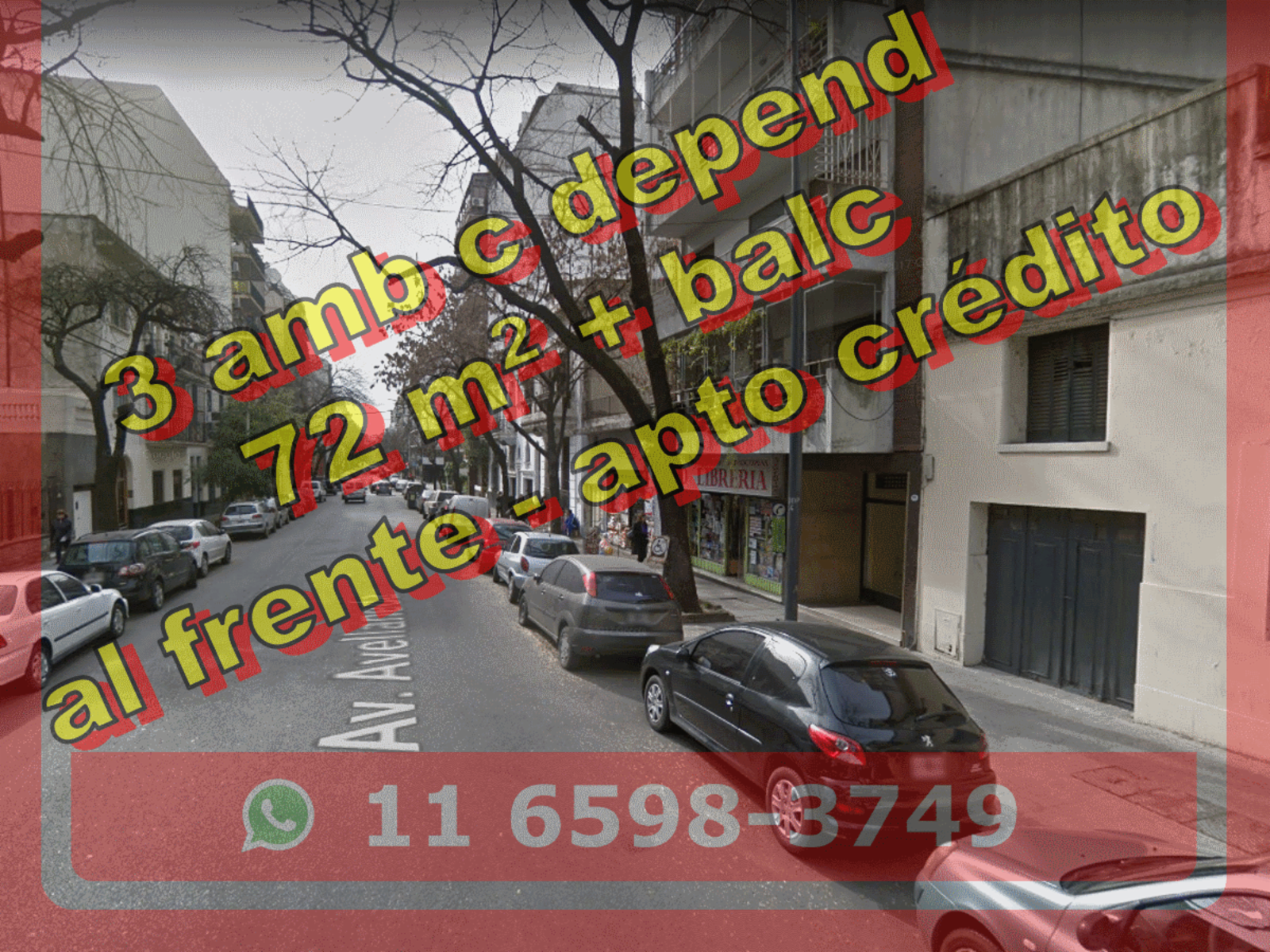 NUEVO PRECIO - Departamento en Venta en Caballito 3 ambientes c dependencia 72 m2 + balcón, al frente - Avellaneda 400