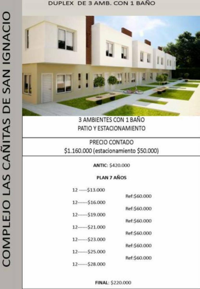 COMPLEJO "CAÑITAS SAN IGNACIO"-LANZAMIENTO PRECIO DE POZO EN PESOS!!!