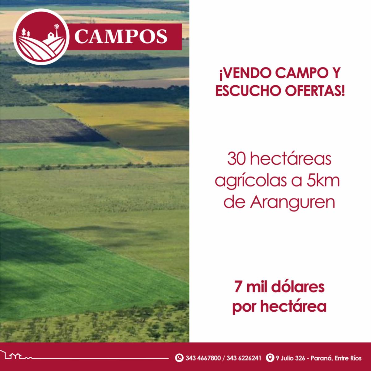 ¡Vendo campo y escucho ofertas