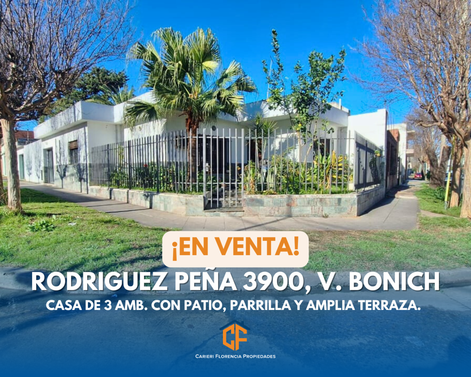 CASA 3 AMBIENTES CON PATIO Y TERRAZA, EN VENTA, ZONA VILLA BONICH