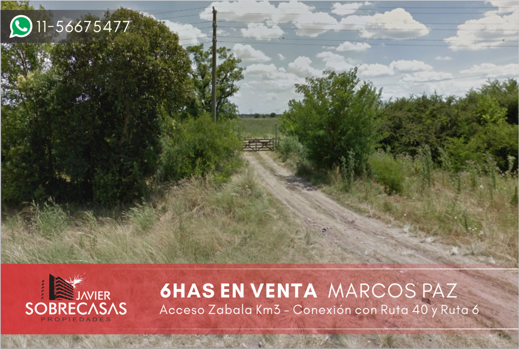 CAMPO EN VENTA - Marcos Paz - Pcia. Bs.As.