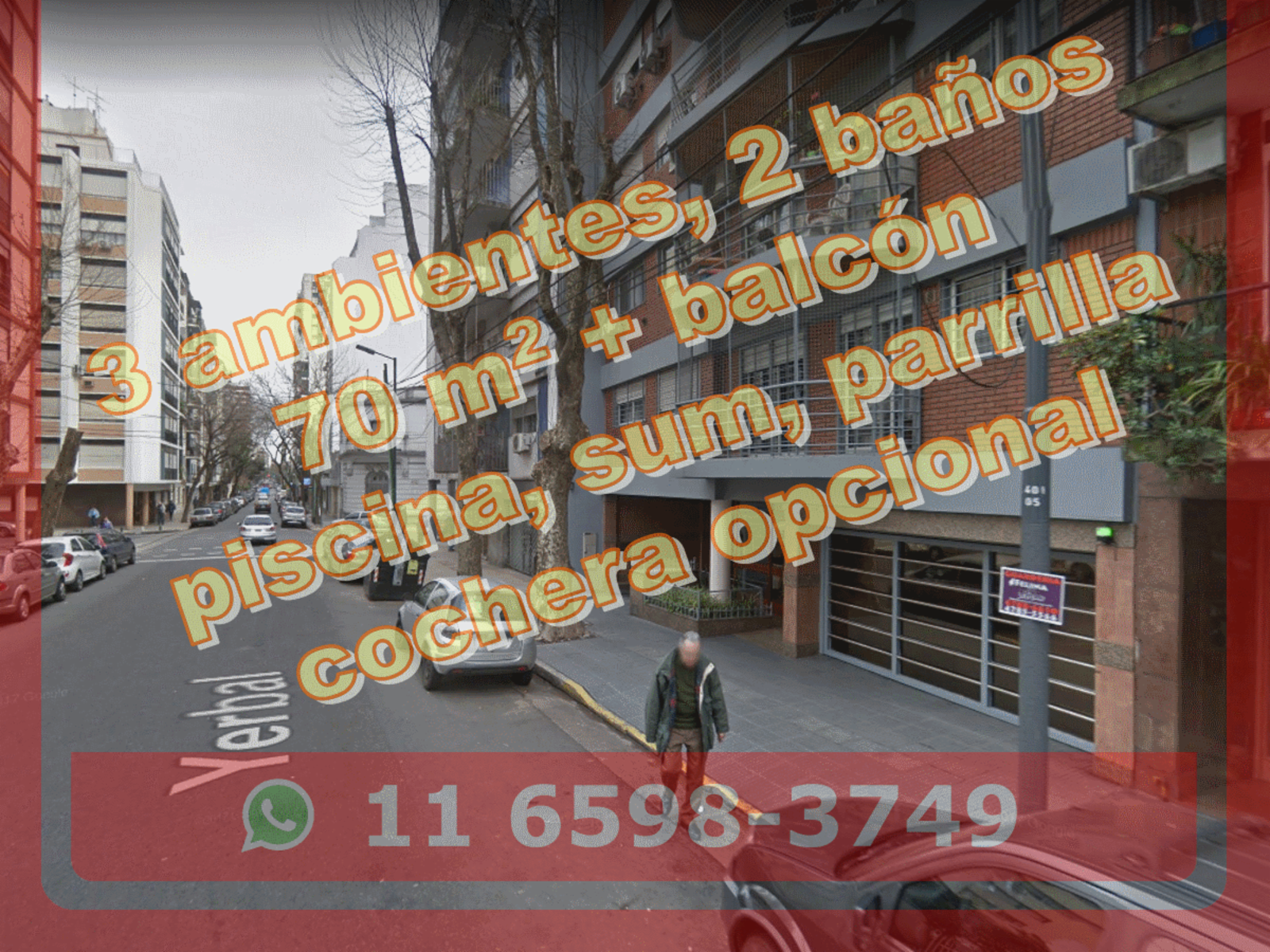 *NUEVO PRECIO* Departamento en Venta en Caballito 3 ambientes, 2 baños 70 m2 + balcón, amenities, cochera opcional - Yerbal 500