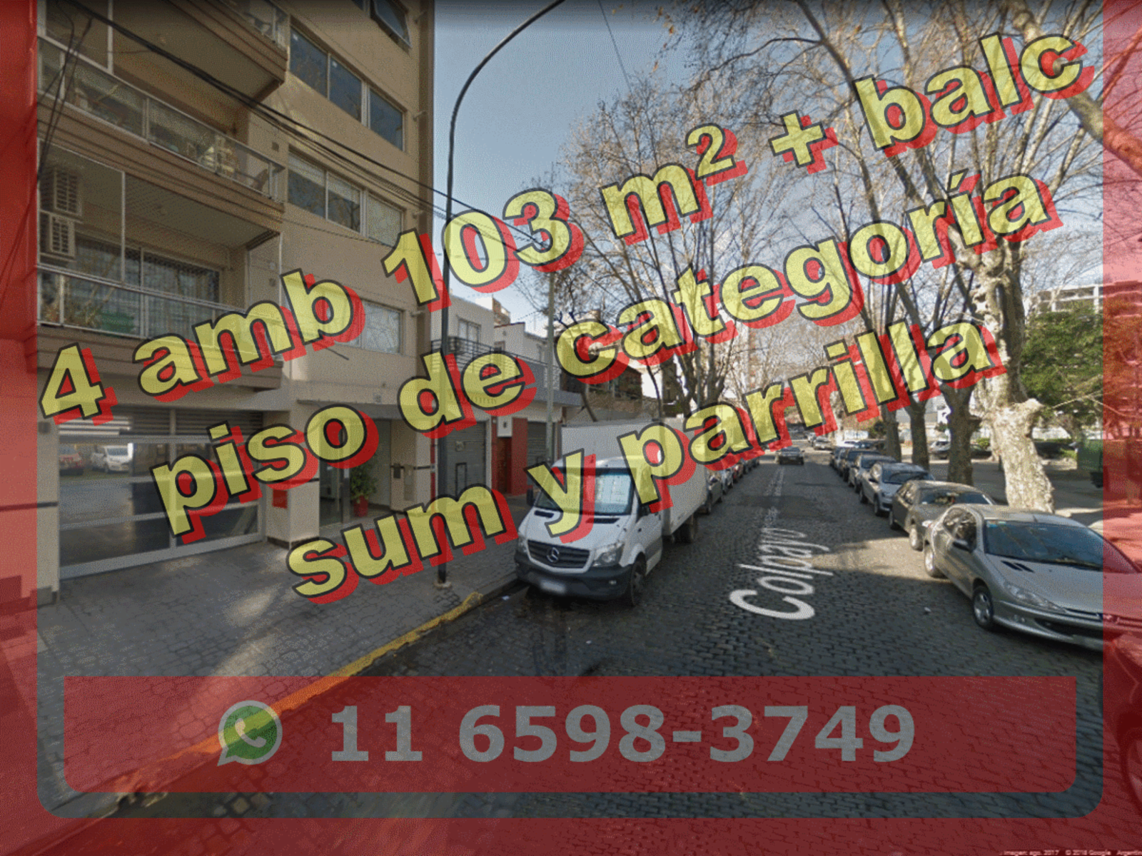 Departamento (piso) en Venta en Caballito 4 ambientes 3 baños 103 m2 - Colpayo 700 - u$s 320.000