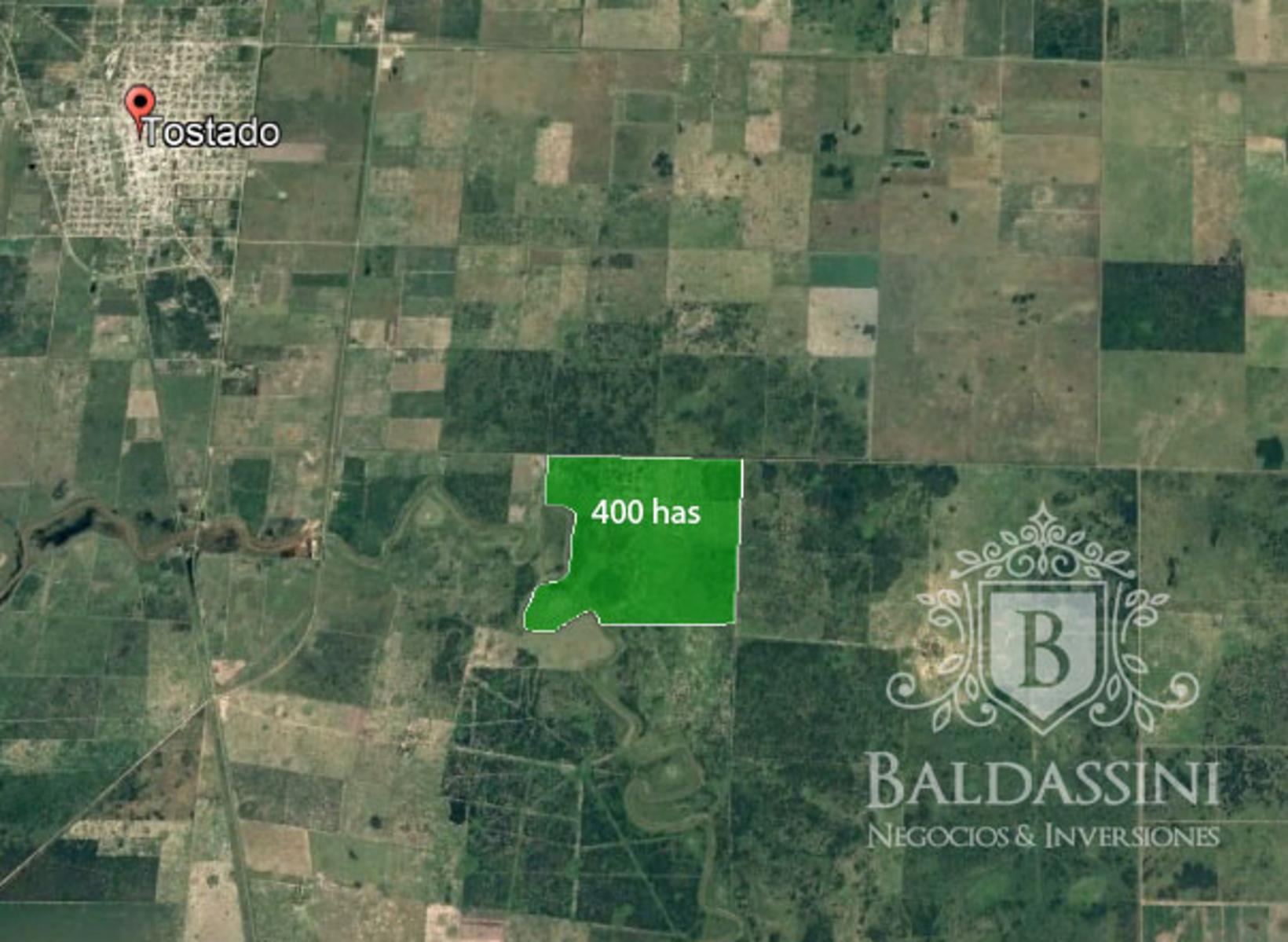 CAMPO AGRÍCOLA GANADERO DE 400 HAS. EN TOSTADO - SANTA FE - MUY ARMADO