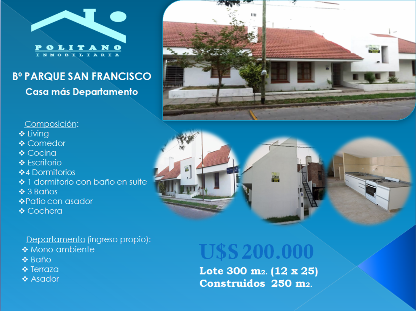Casa + dpto. ZONA DINO r20