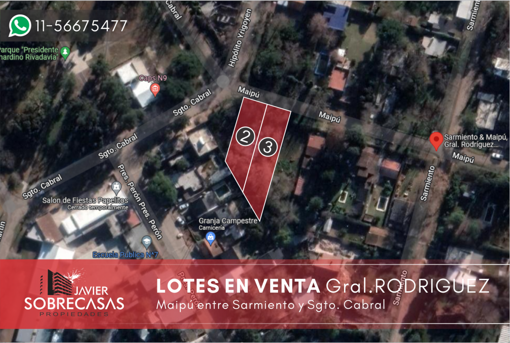 LOTES EN VENTA - Gral. Rodríguez - Pcia. Bs.As.