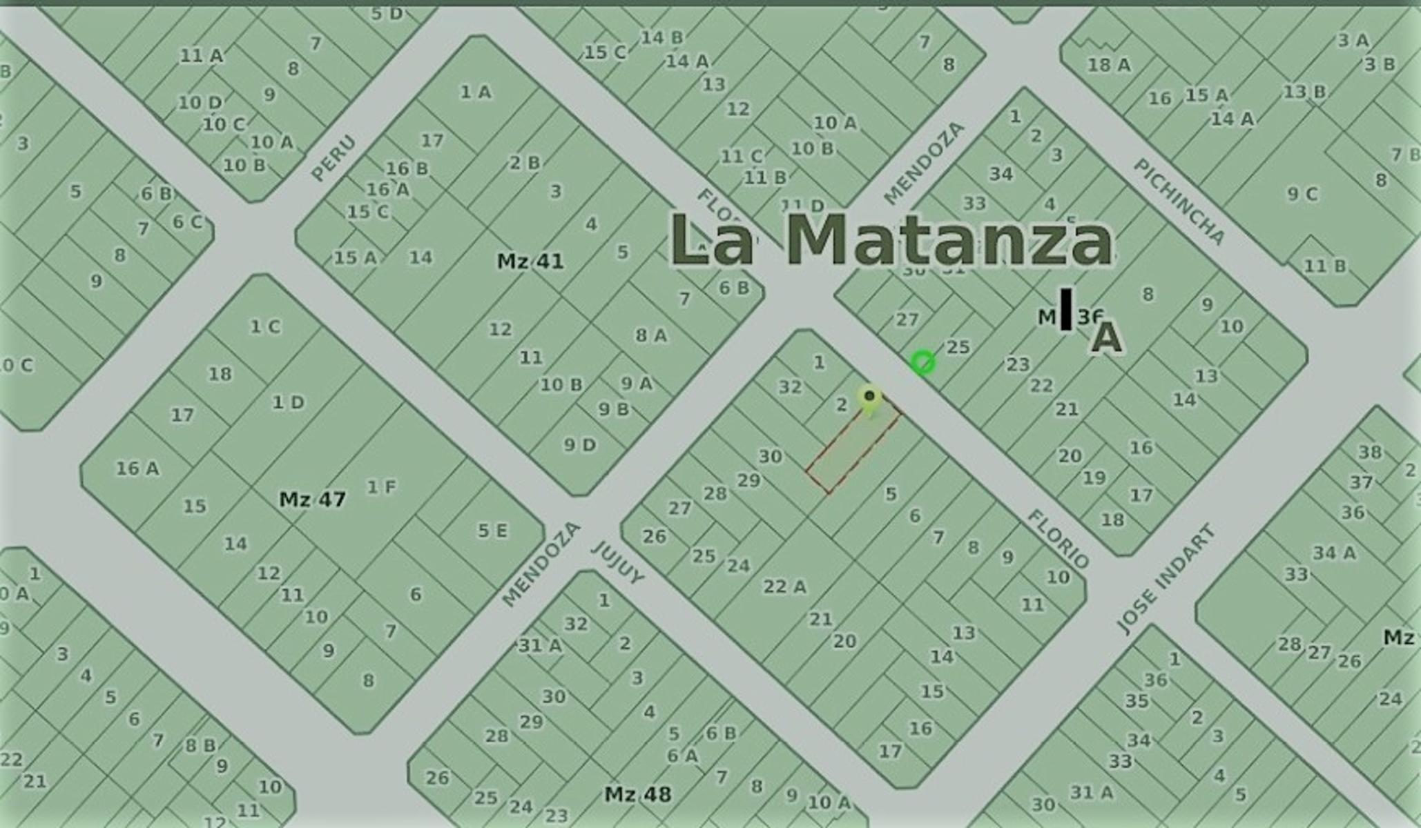 Excelente lote en pleno centro de San justo . Ideal para constructores