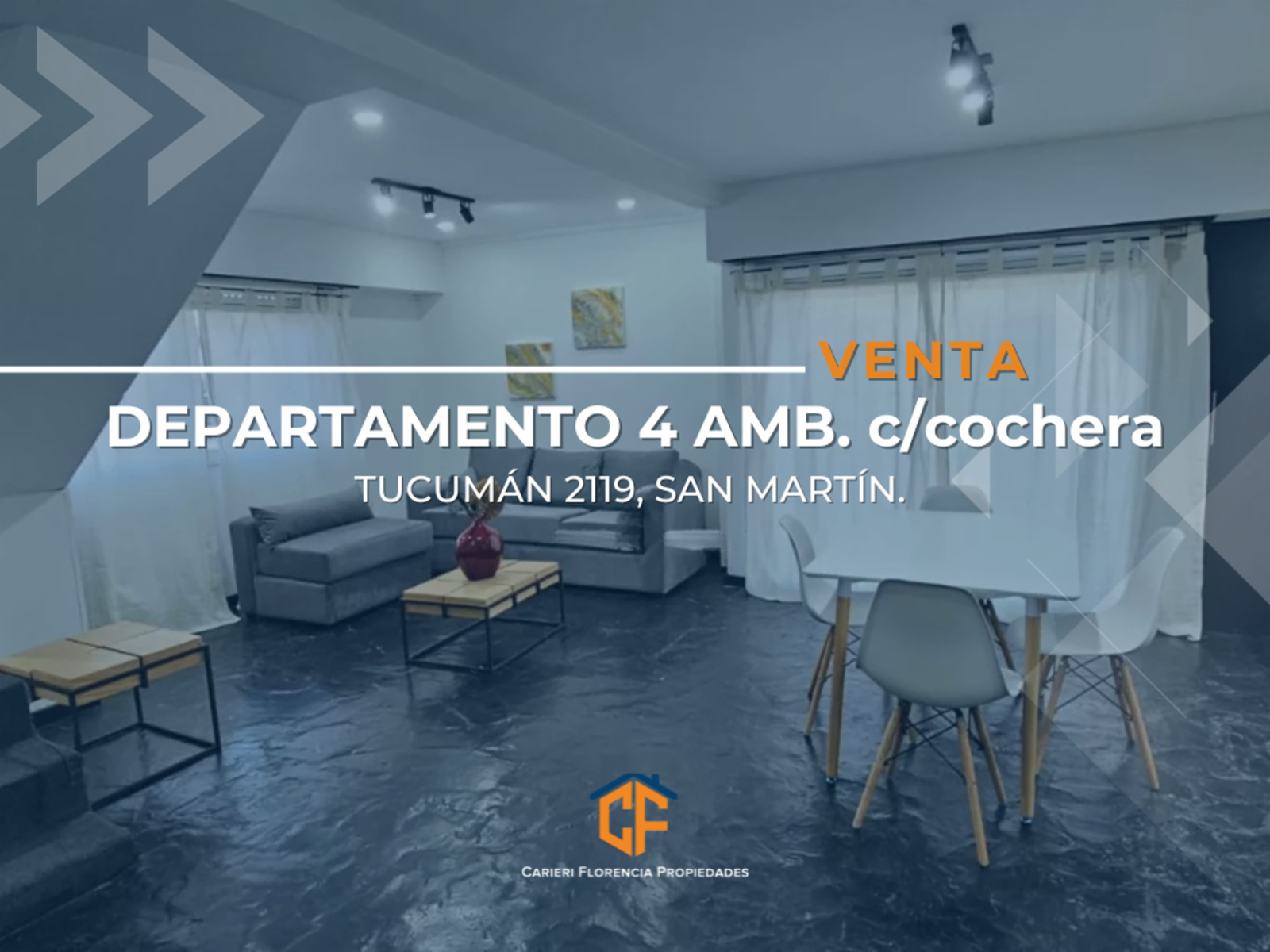 VENTA DE DEPARTAMENTO DE 4 AMBIENTES ESTILO DÚPLEX CON COCHERA EN EL CENTRO DE SAN MARTIN EN MUY BUEN ESTADO, APTO CRÉDITO
