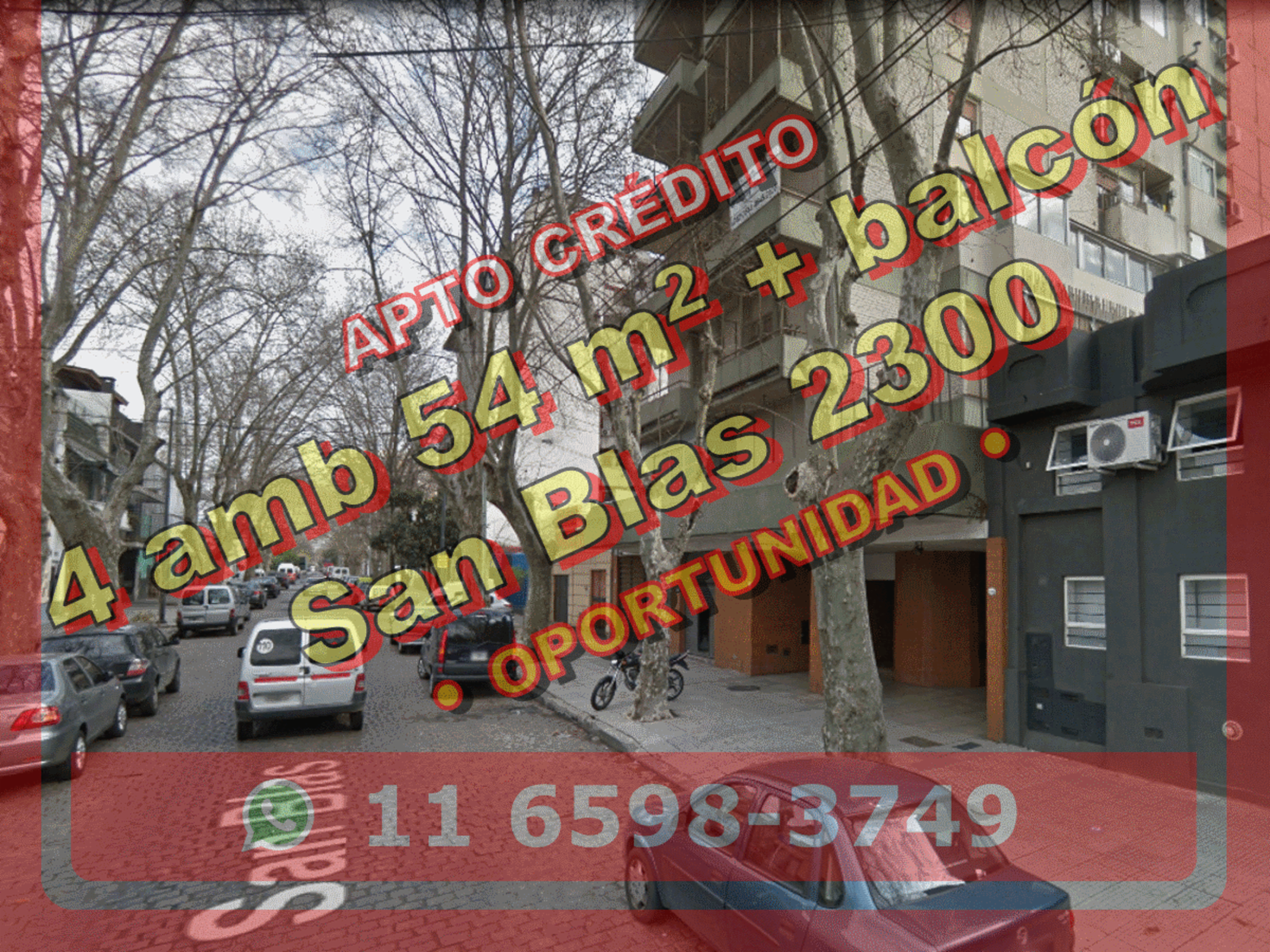 OPORTUNIDAD, NUEVO PRECIO - Departamento en Venta en Villa Gral Mitre 4 ambientes 54 m2 + balcón al contrafrente - San Blas 2300