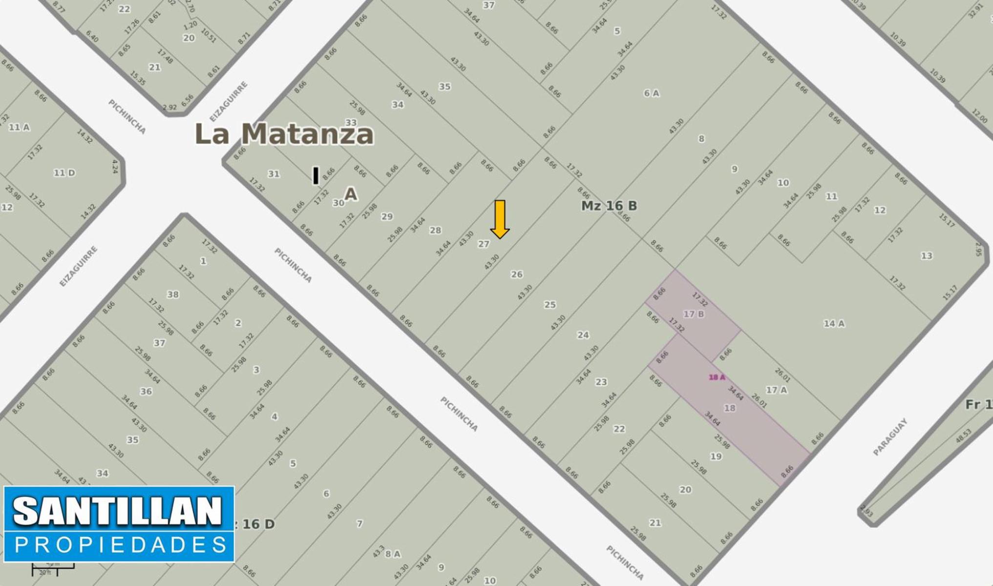 TERRENO en SAN JUSTO CENTRO