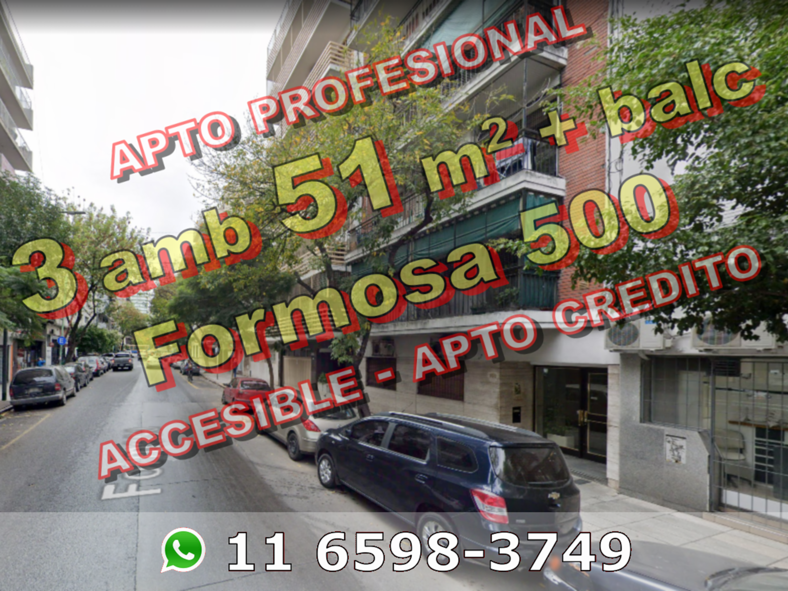 EXCELENTE - Departamento en Venta en Caballito 3 ambientes 51 m2 + balcón al frente - Formosa 500