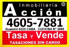 Casa 3 a 4 amb c/fdo. libre terr. 8,66, x43 V. Lugano Acción Inmobiliaria