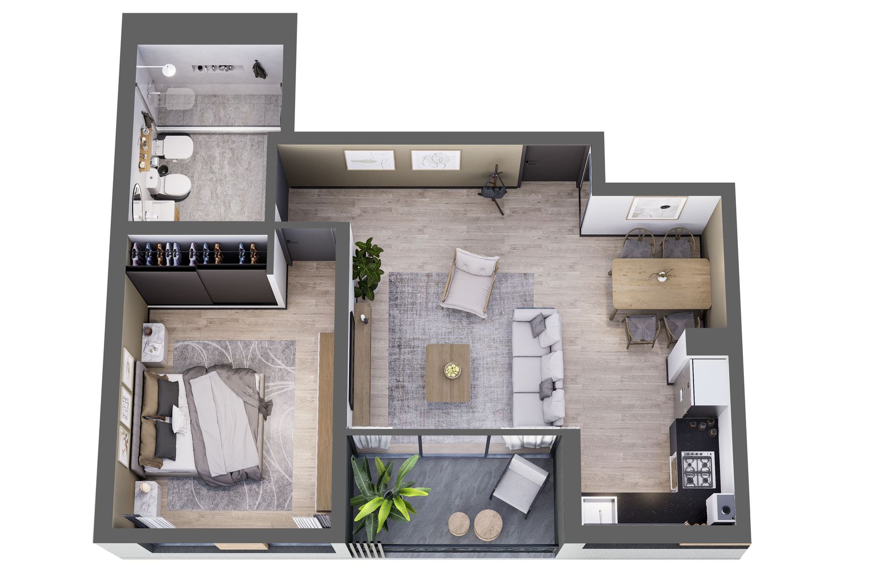 Venta de pozo 2 y 3 ambientes en El Palomar