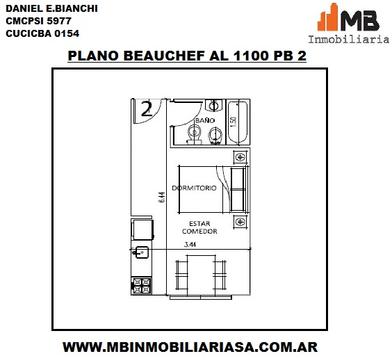 Beauchef al 1100 PB 2 · Parque Chacabuco — foto 3
