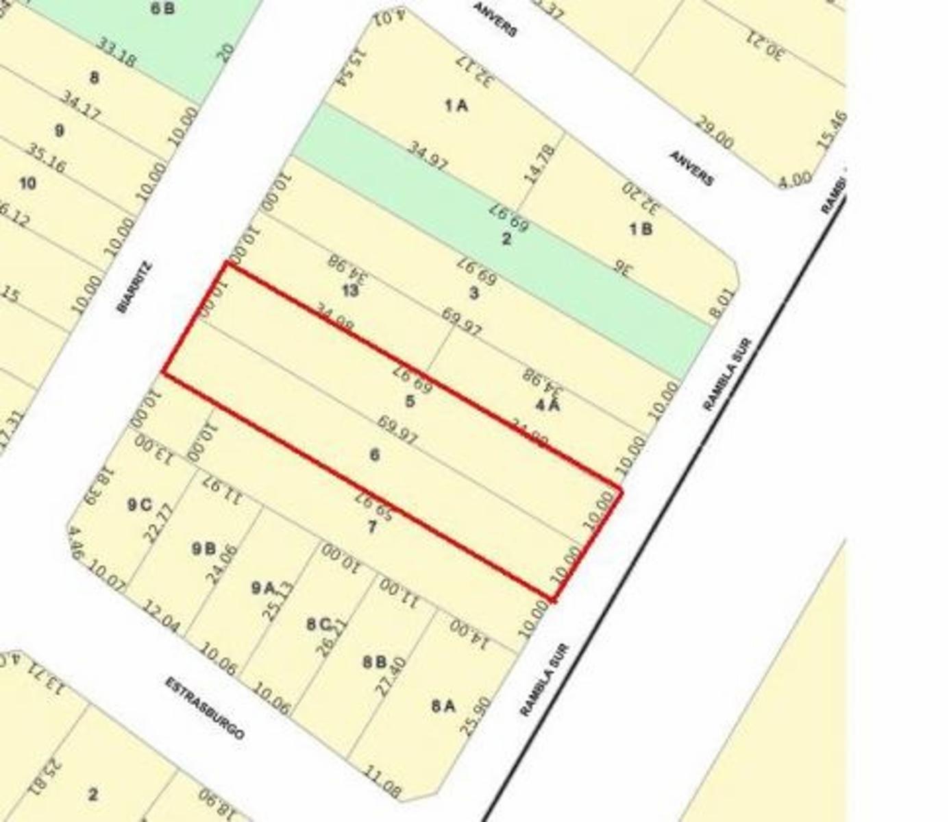 2 lotes Multifamiliares, linderos sobre el mar. Lote Multifamiliar en Venta Pinamar