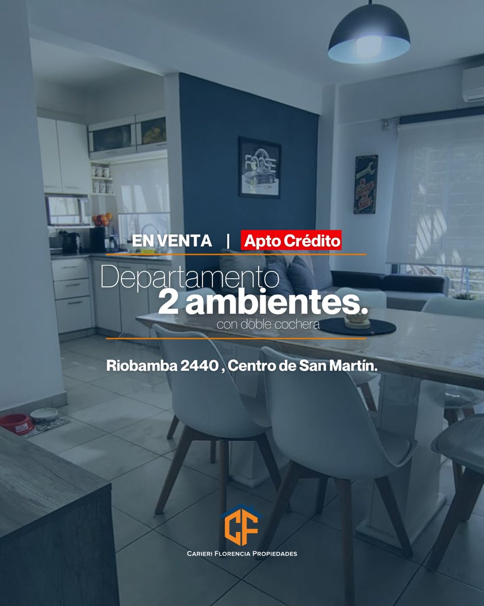 Venta De Departamento 2 Ambientec Con Cochera Y Doble Balcon EnCentro DeSan Martin