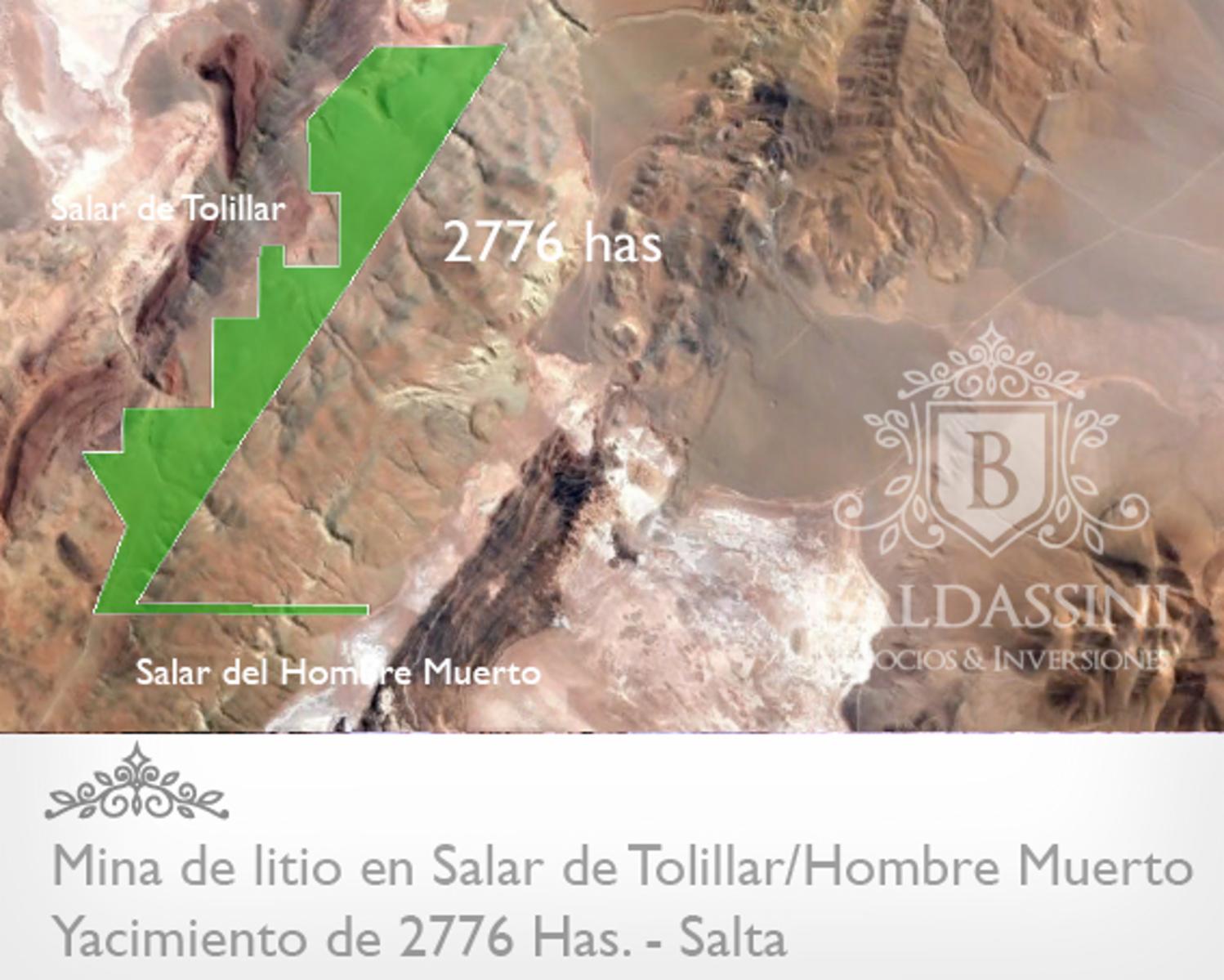 MINA DE LITIO AL NORTE DEL SALAR DEL HOMBRE MUERTO SOBRE LA CUENCA DEL HOBRE MUERTO Y EL SALAR DEL TOLAR CHICO
