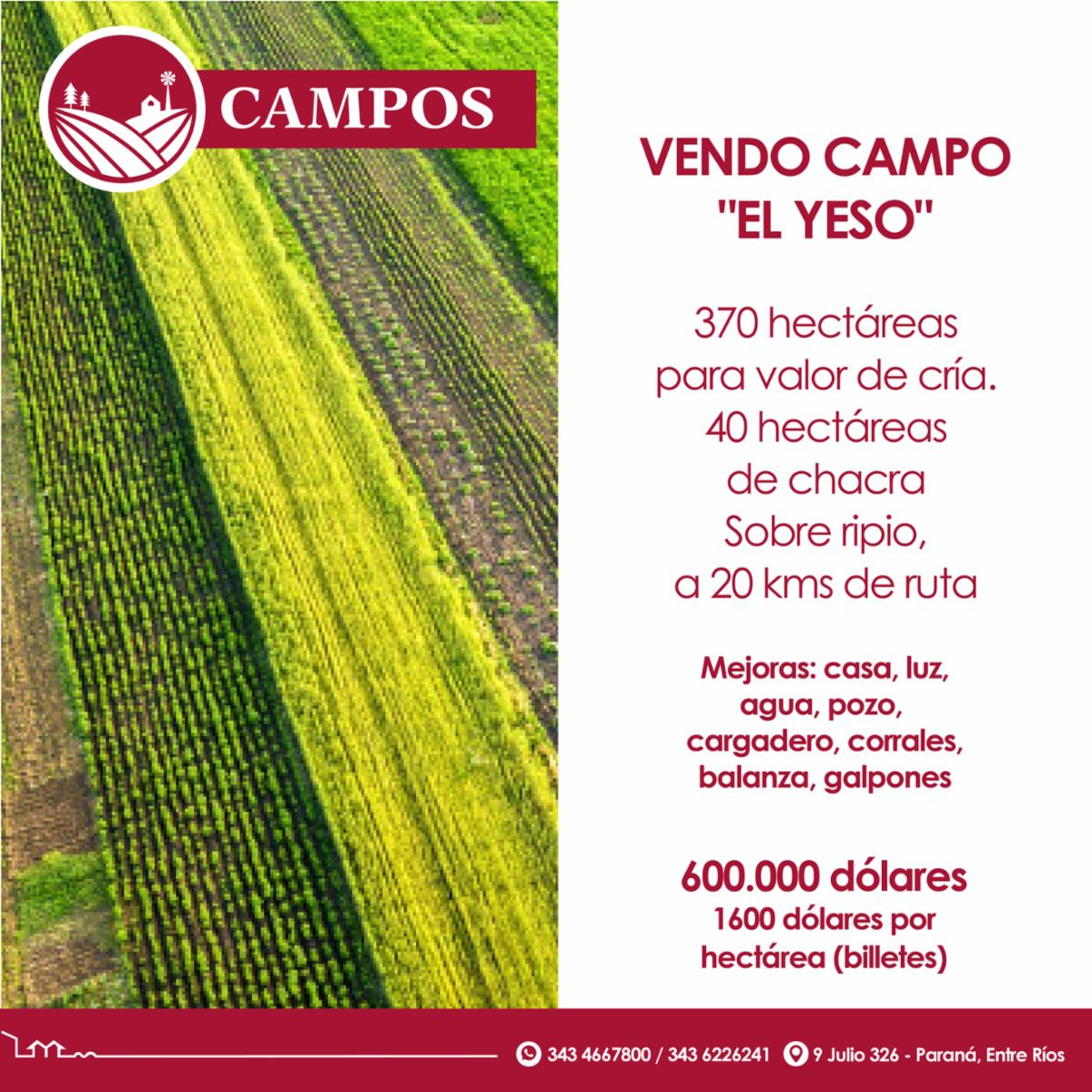 Vendo campo &quotEl Yeso&quot