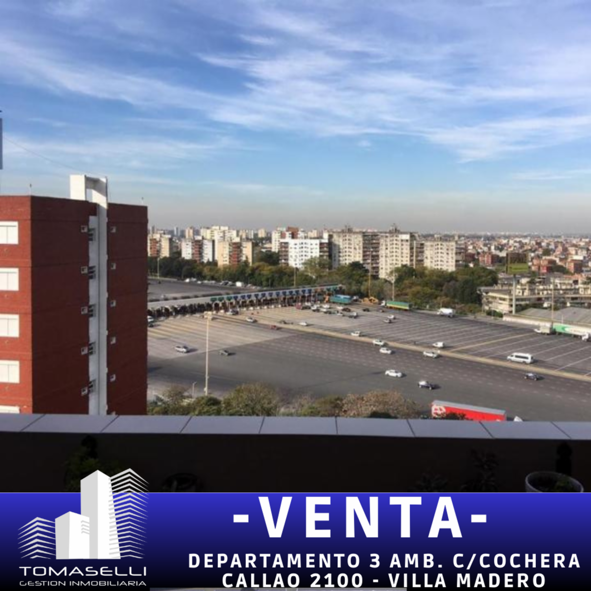 VENTA - DEPARTAMENTO - VILLA MADERO - 3 AMBIENTES C/COCHERA