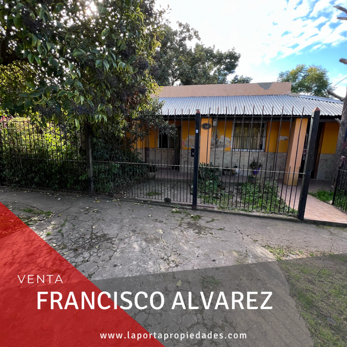 PROPIEDAD A LA VENTA EN FRANCISCO ALVAREZ