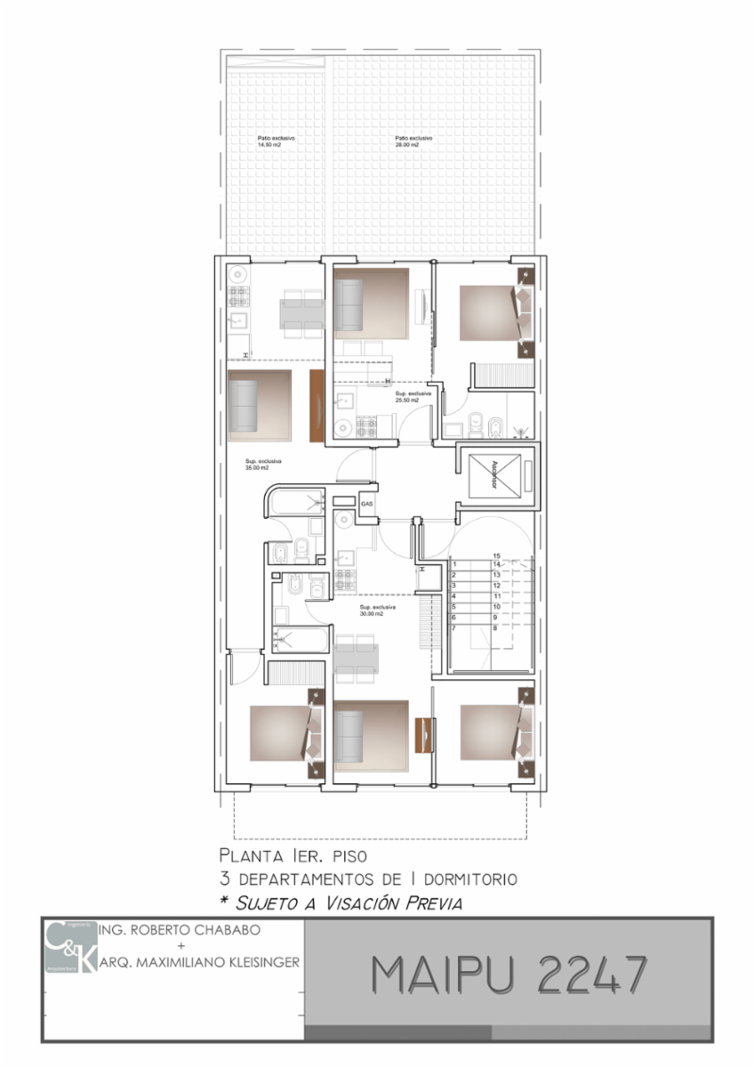 Rosario: Maipu 2247 Dto A Piso 9 y 10 Departamento de 1 dormitorio al frente de 52 m2, Santa Fe, Argentina