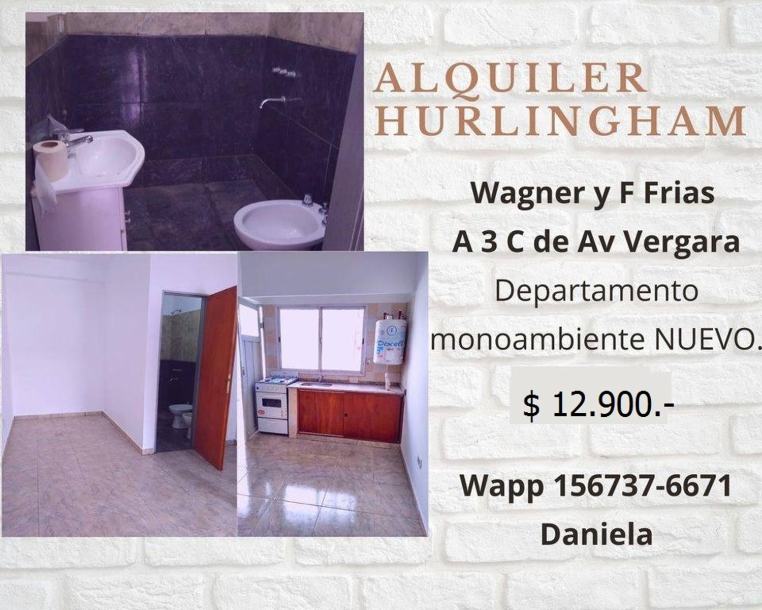 ALQUILETO DEPTOS 1 Y 2 AMB A ESTRENAR - A 3 C DE AV VERGARA AL 3200 - HURLINGHAM