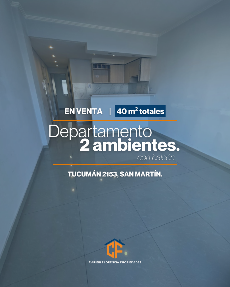 Departamento 2 Ambientes Con Balcón Y Detalles De Categoría En ElCentroDe San Martín