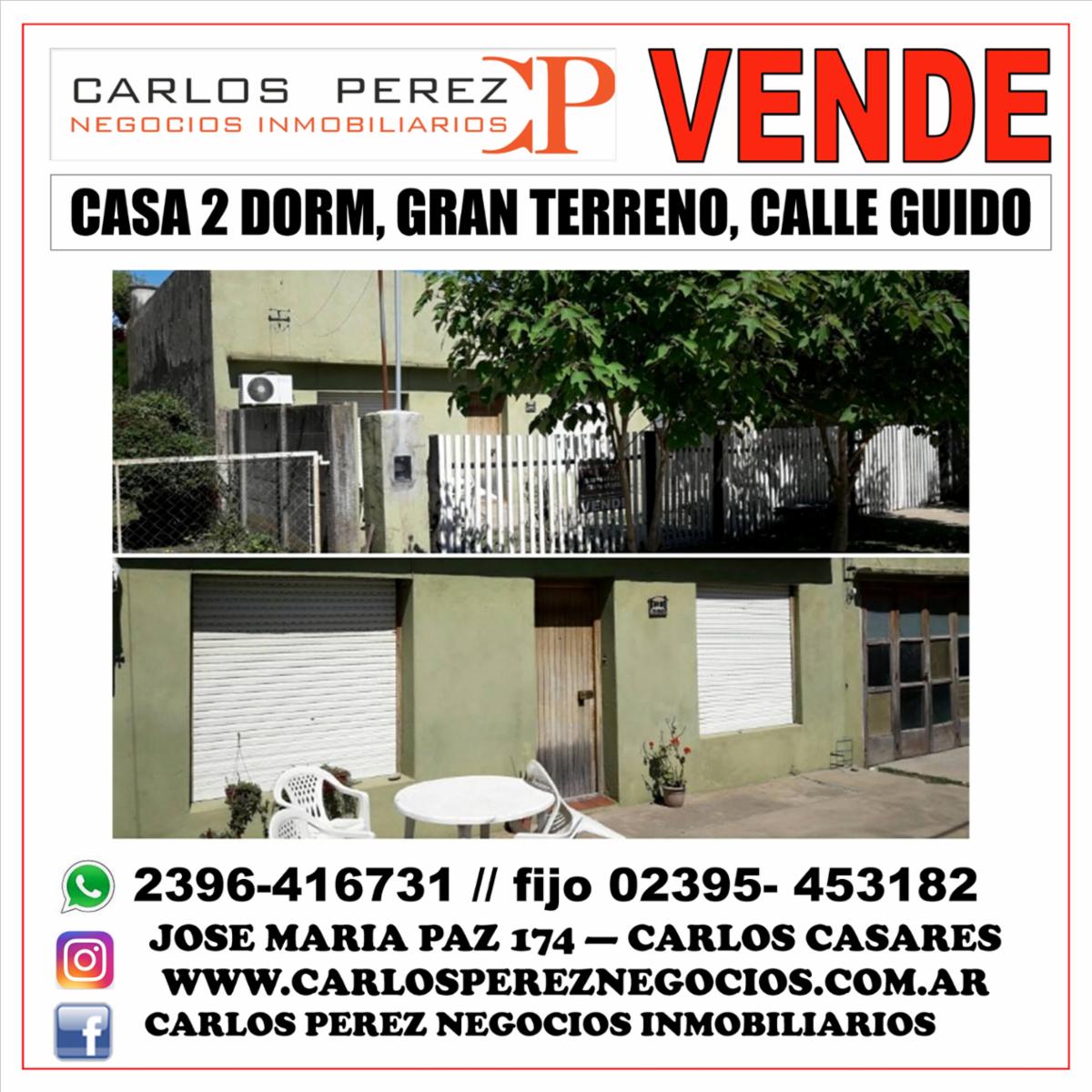CASA EN VENTA. 2 DORMITORIOS. TERRENO 20X30.