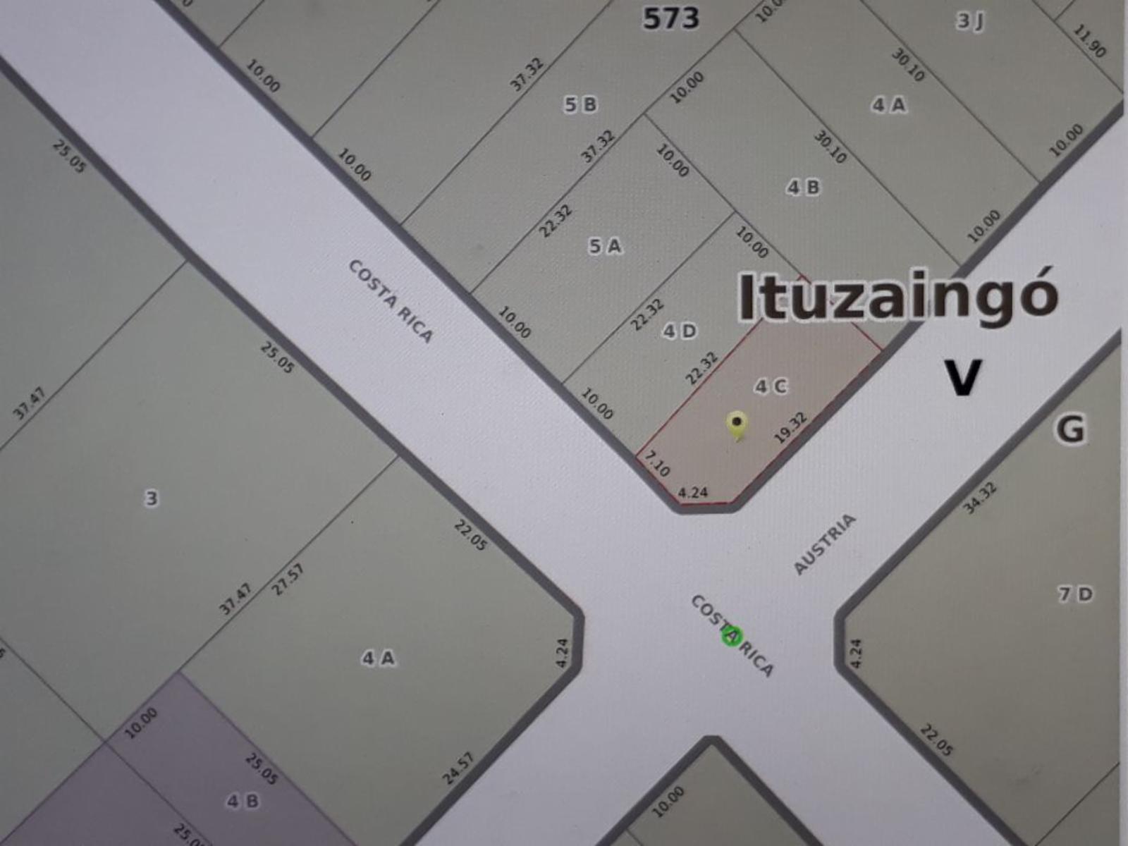  Venta de terreno. En Ituzaingo lado norte.