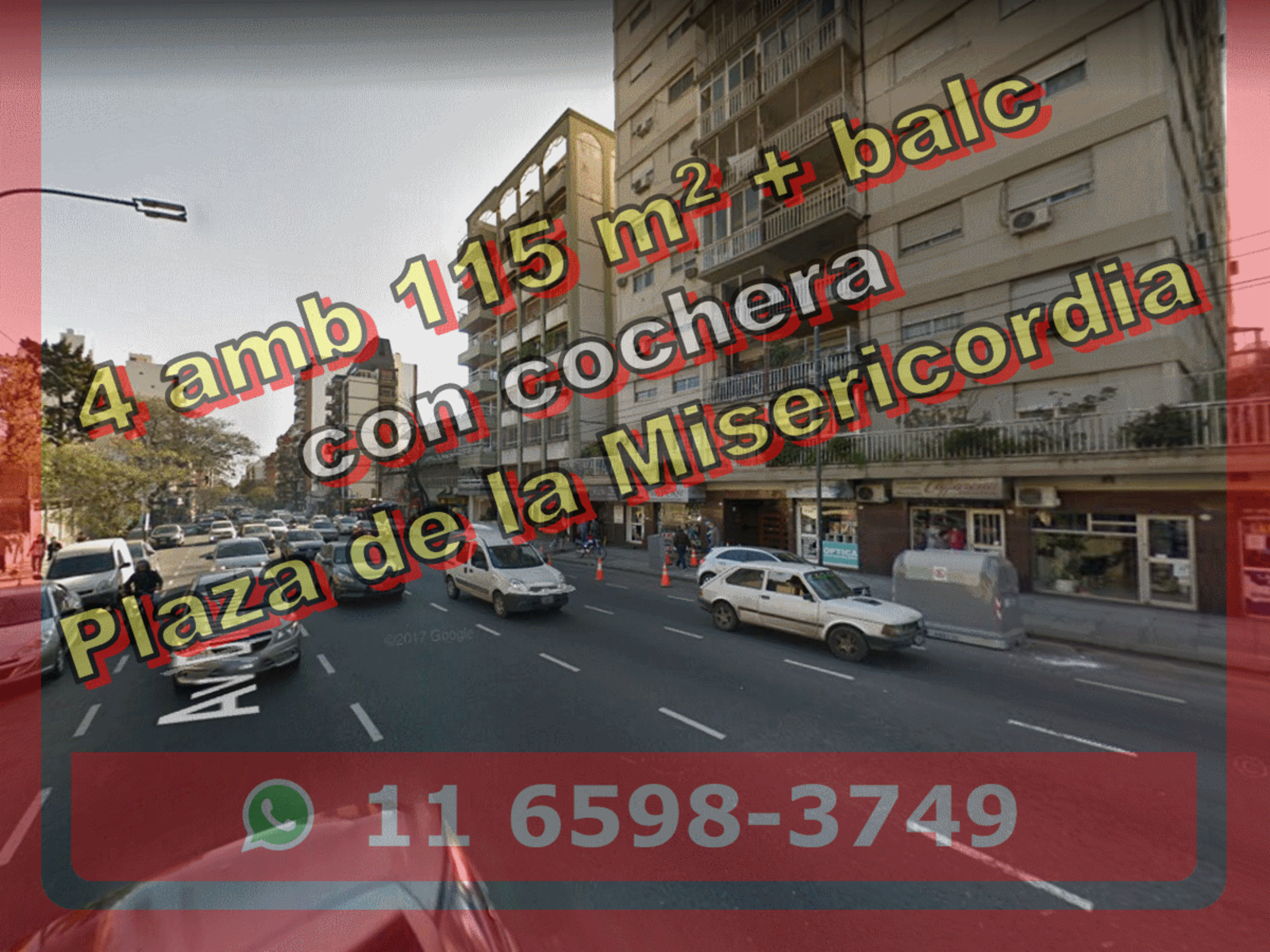 NUEVO PRECIO - Departamento en Venta en Plaza de la Misericordia 4 ambientes 115 m2 + balcón, c cochera - Directorio 2100