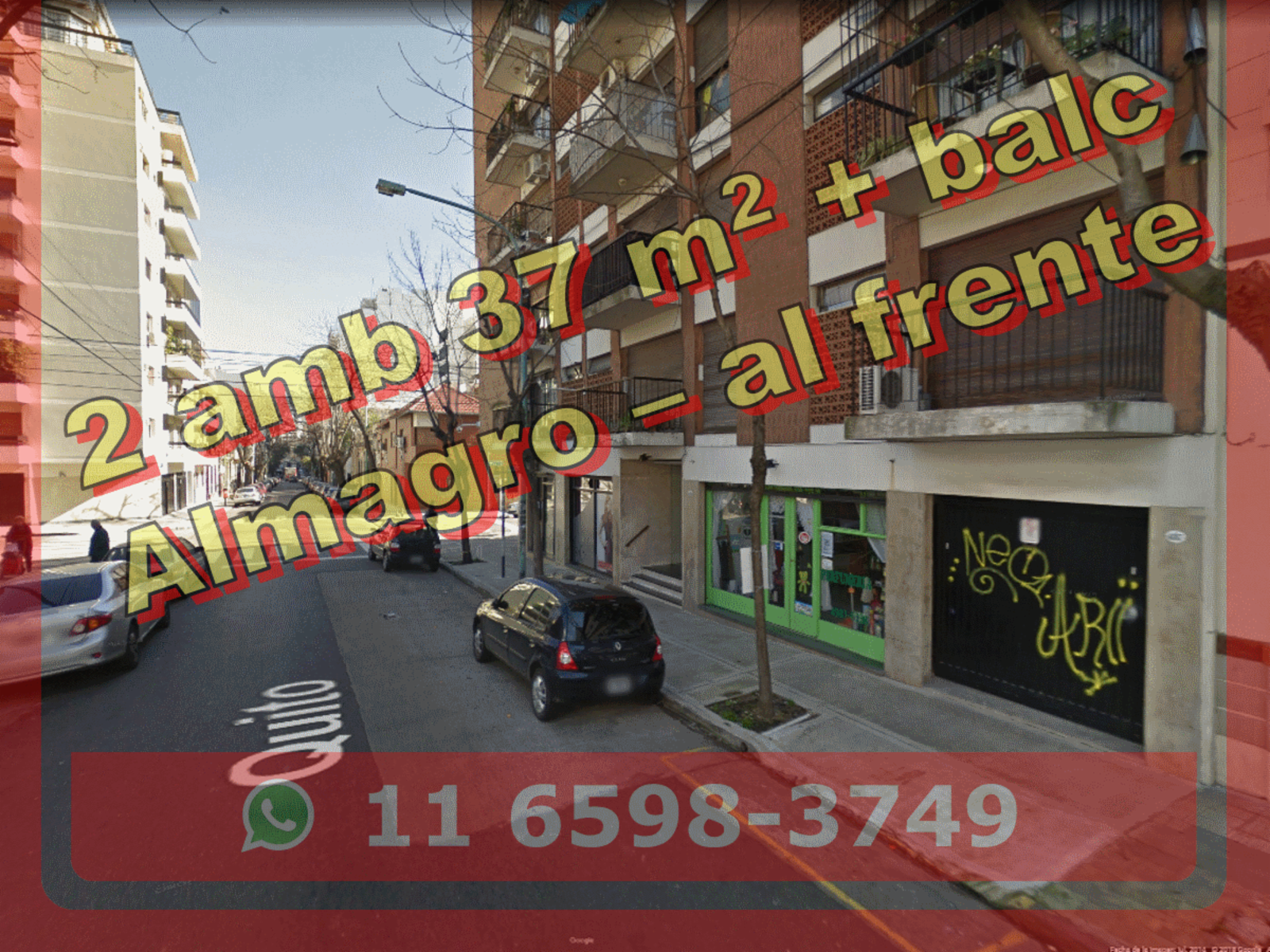 *NUEVO PRECIO* Departamento en Venta en Almagro 2 ambientes al frente 37 m2 y balcón - Quito 4100