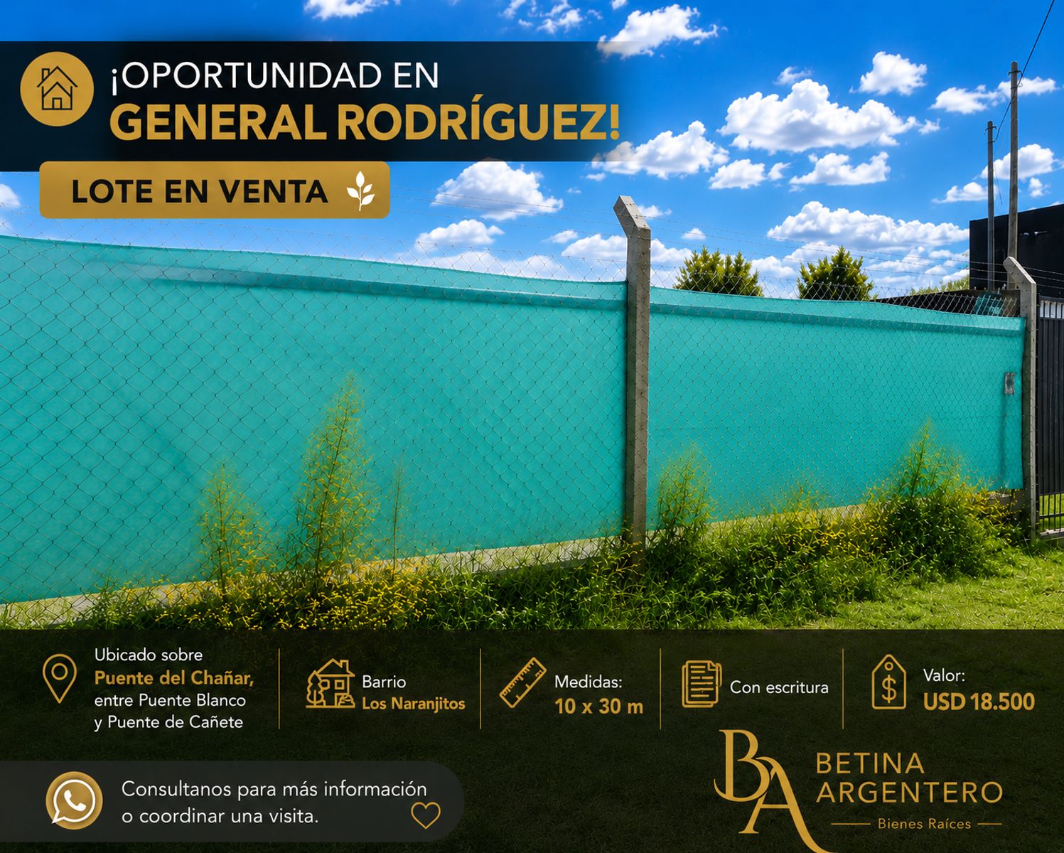 Oportunidad Lote en General Rodriguez