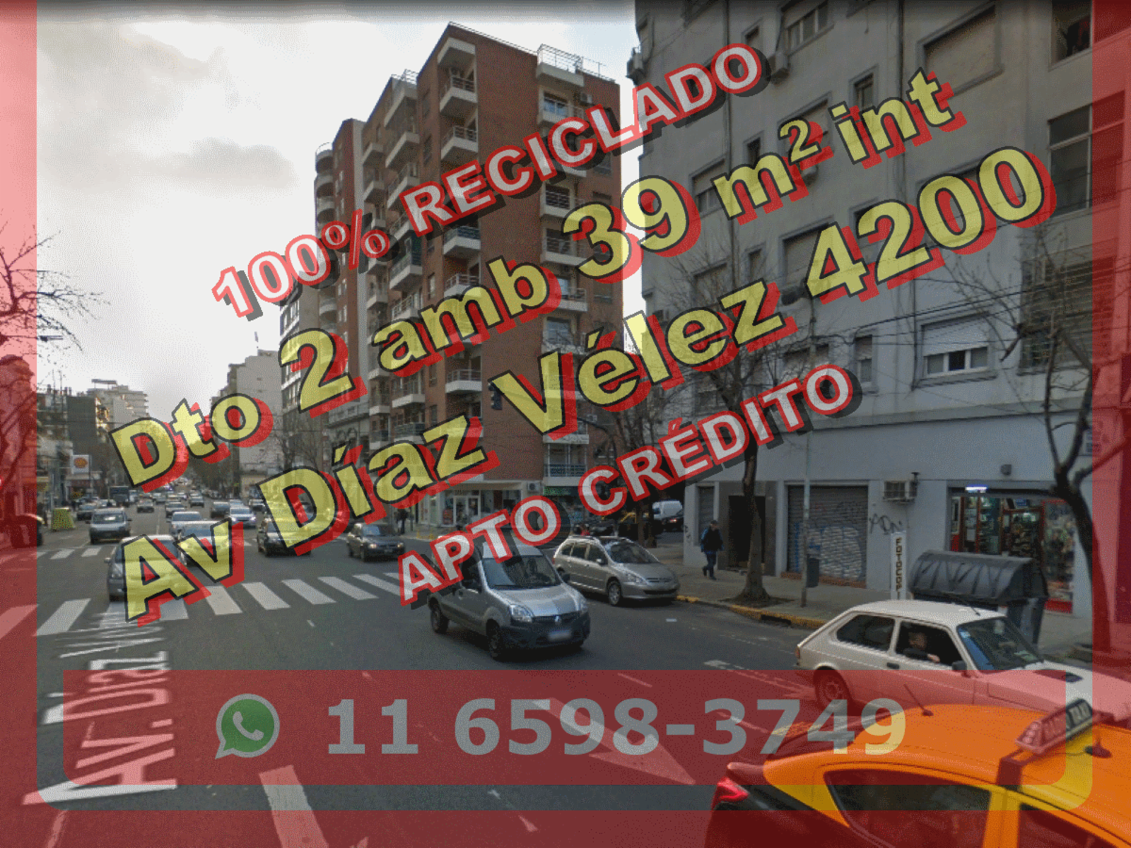 Departamento en Venta en Almagro 2 ambientes 39 m2 interno, reciclado, impecable – Av Díaz Vélez 4200