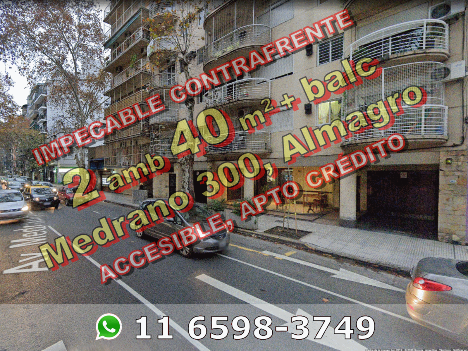 NUEVO PRECIO - NUEVO PRECIO - Departamento en Venta en Almagro 2 ambientes 42 m2 + balcón al contrafrente - Medrano 300
