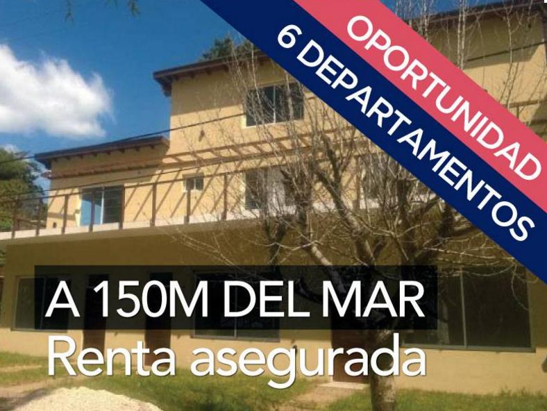 Complejo de deptos en Pinamar a muy pocos metros del mar. Atención inversores: Renta asegurada!!