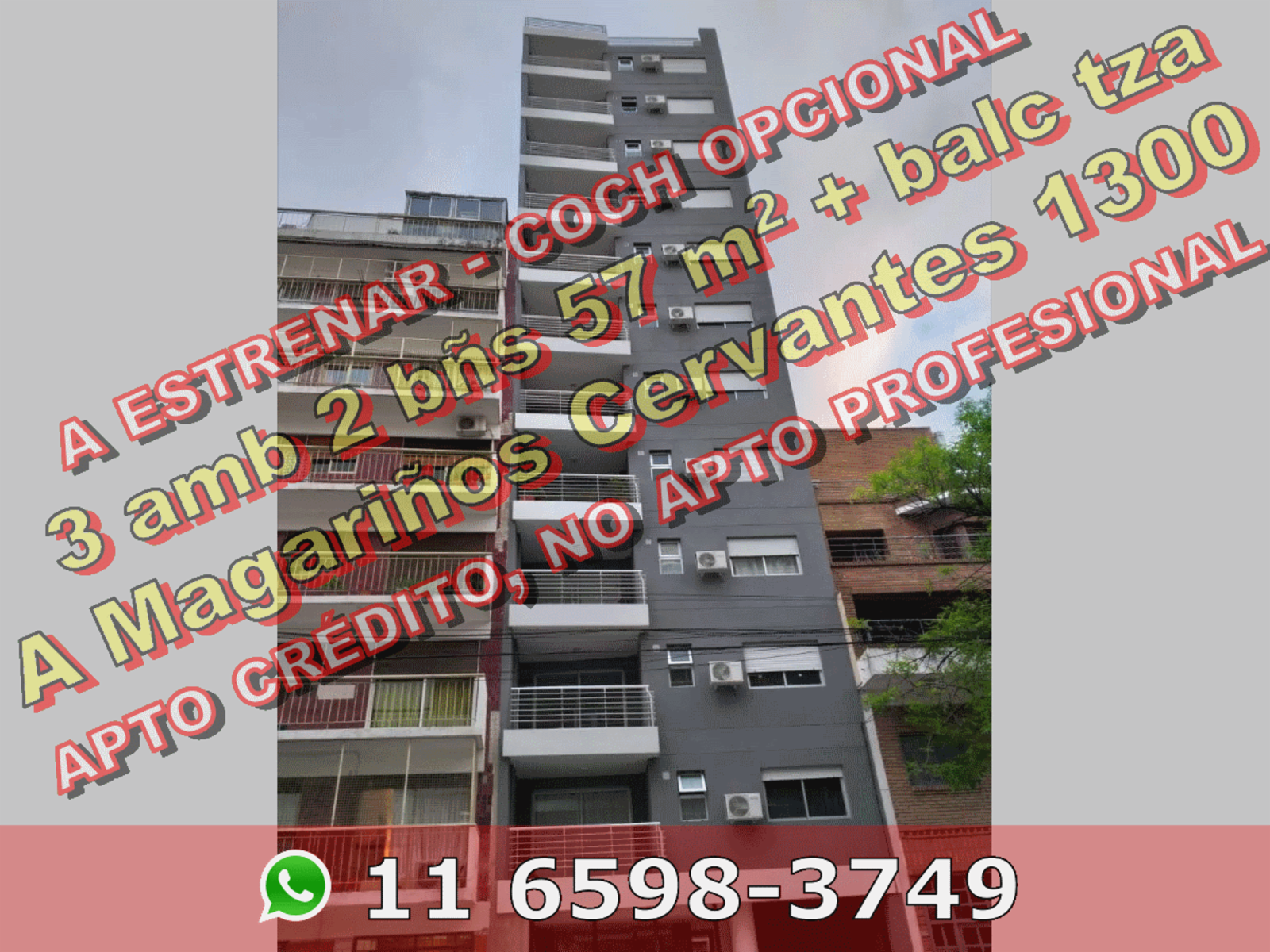 A ESTRENAR - Depto en Venta en Villa Gral Mitre (Av J B Justo y Av San Martín) 3 ambientes 2 baños 57 m2 + balcón terraza, vista panorámica, amenities, cochera opcional - A. Magariños Cervantes 1300