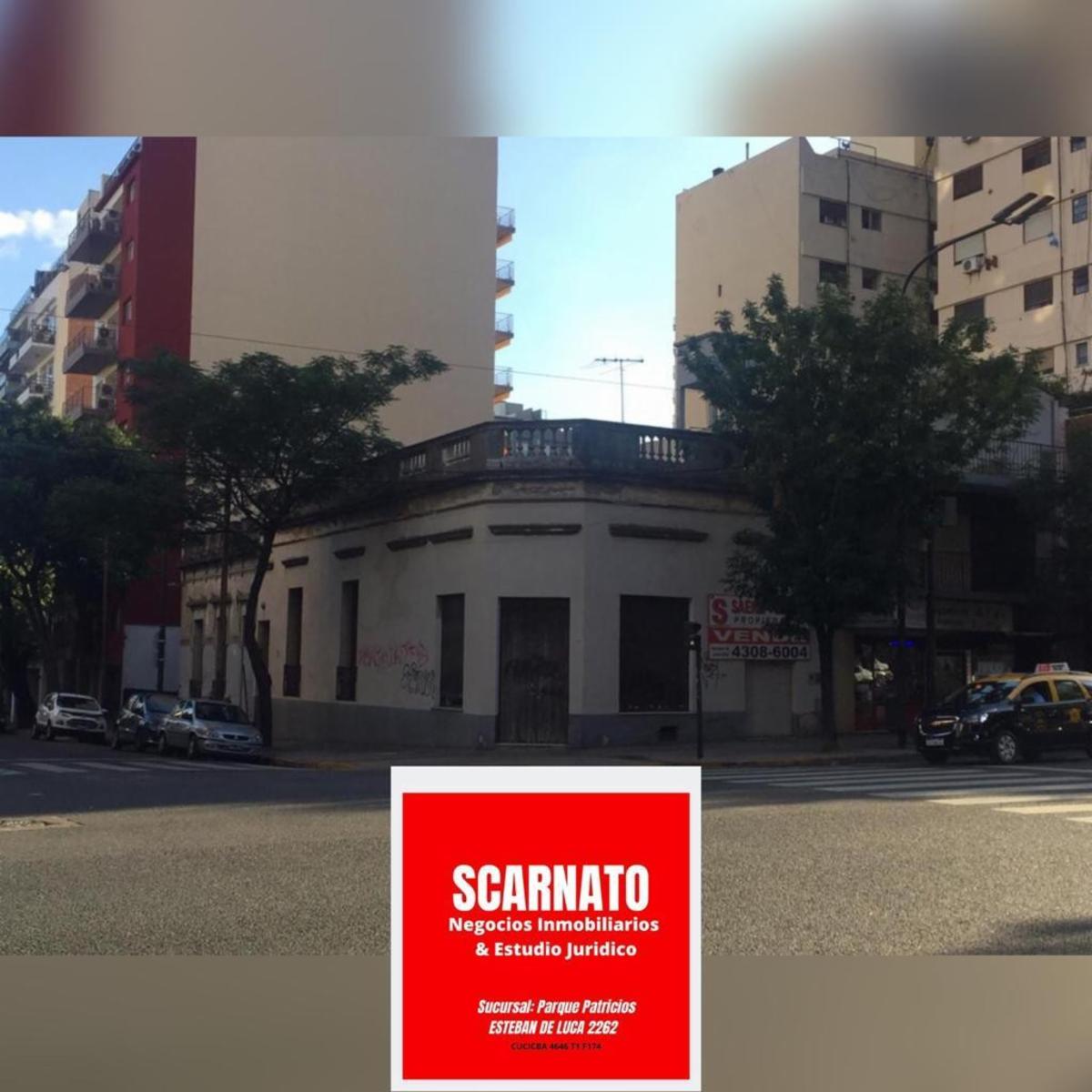 Venta terreno en esquina, excelente ubicación.  Av San Juan 4300