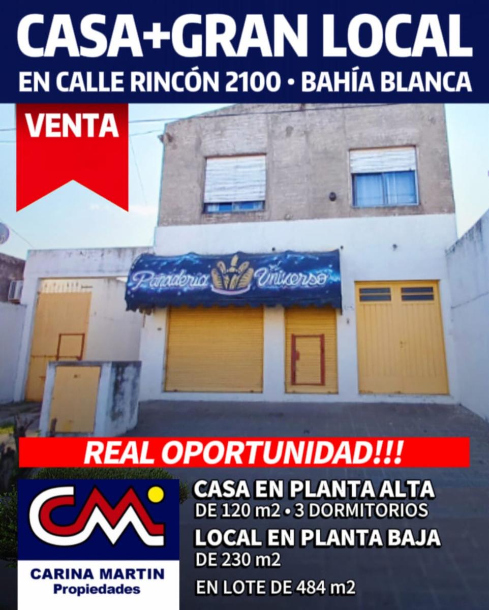 OPORTUNIDAD Casa 3 dormitorios con amplio Local y gran patio verde.