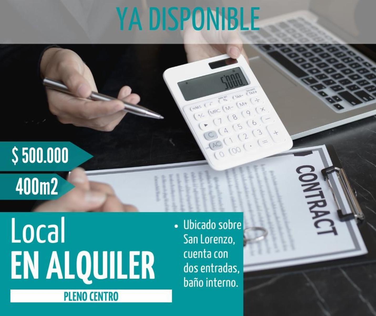 Amplio Local Céntrico en  Alquiler