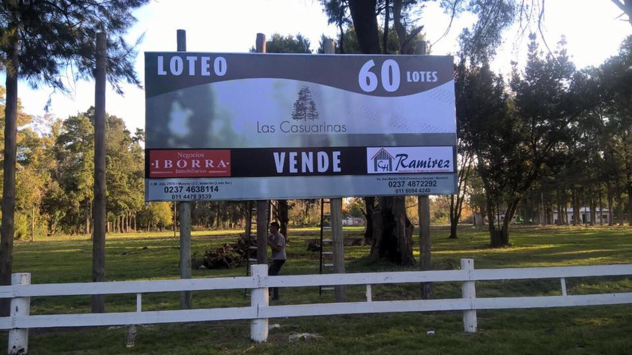 Loteo Las Casuarinas Francisco Alvarez Moreno. Anticipo y cuotas
