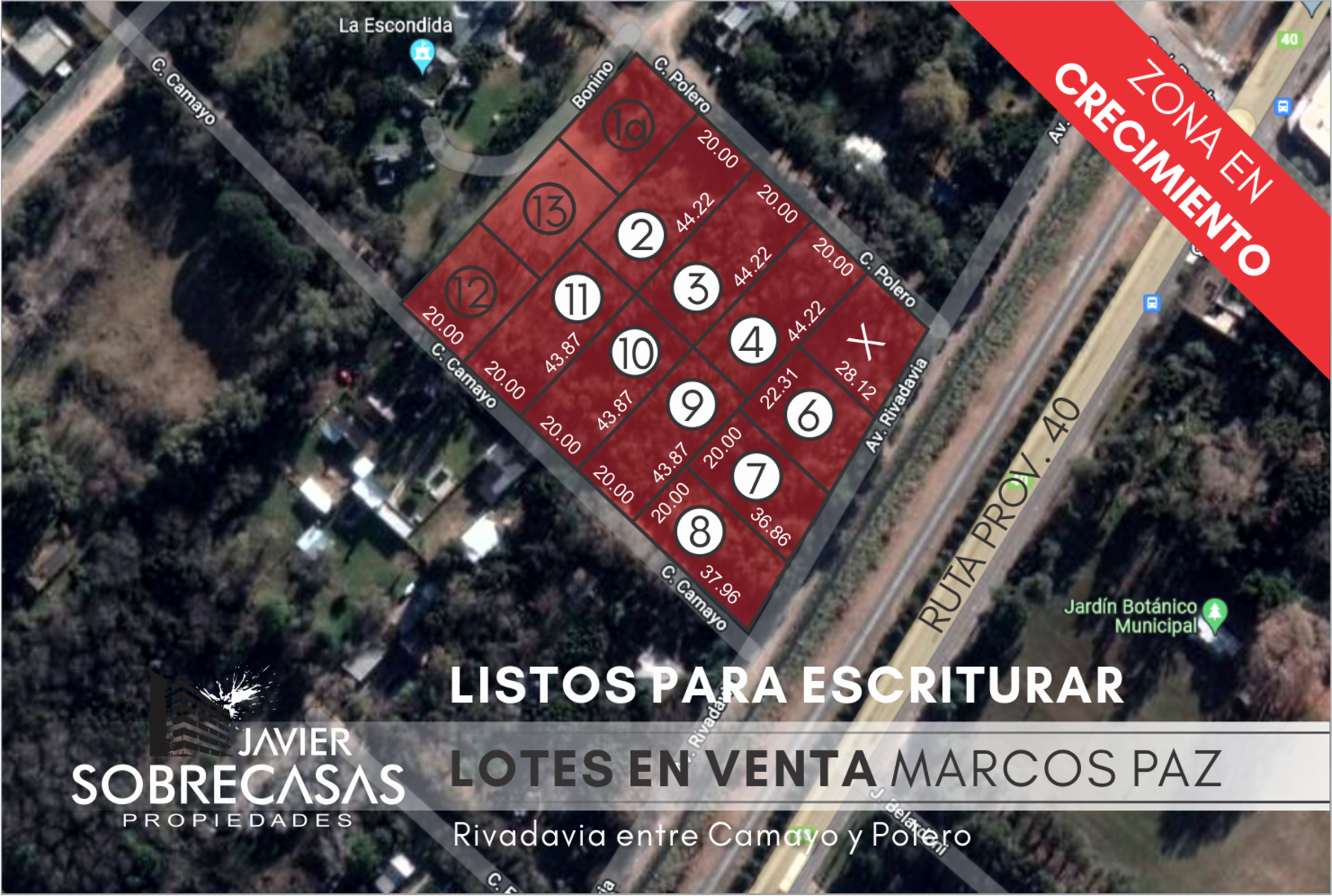 LOTES EN VENTA - Marcos Paz - Pcia. de Bs.As.