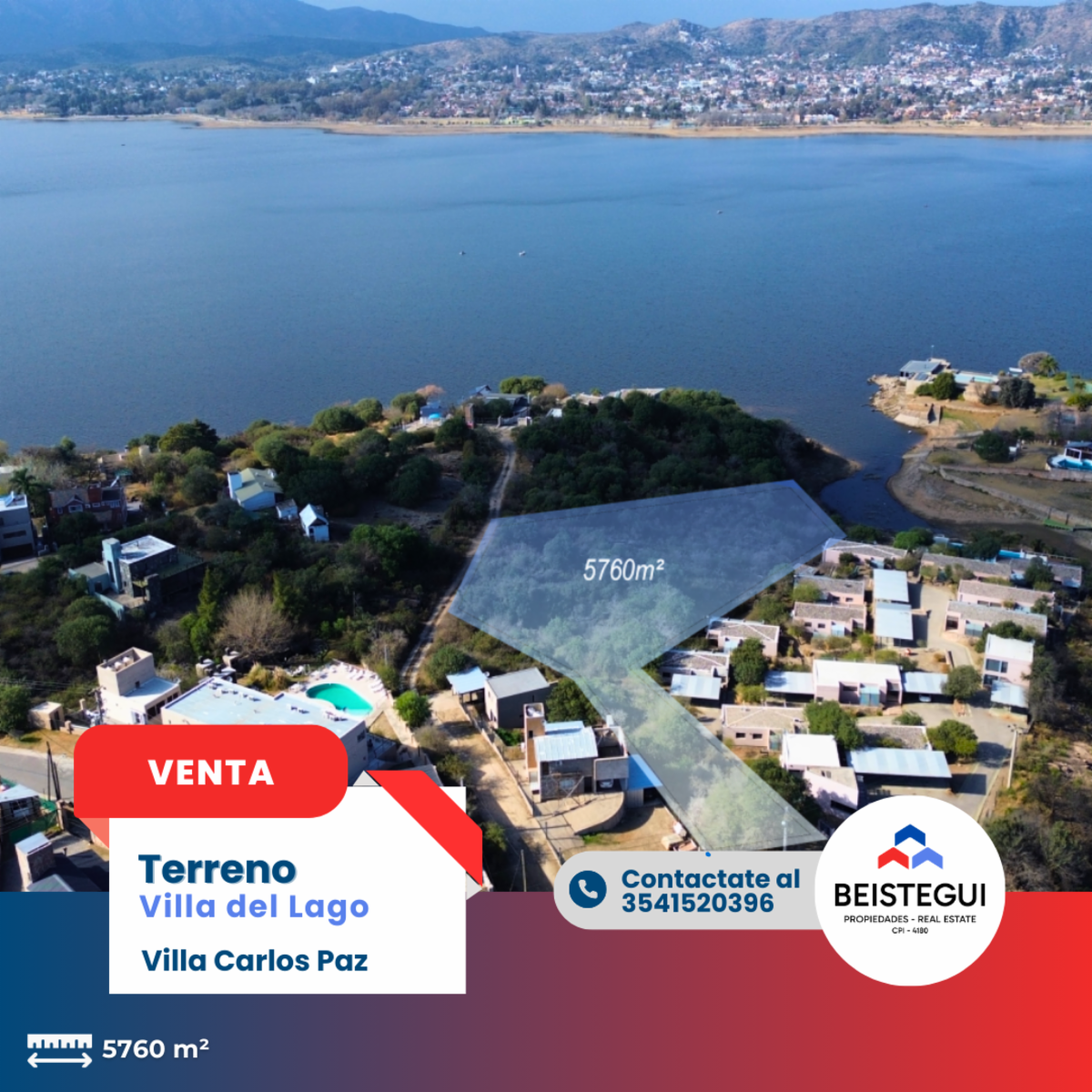 Lote con costa al lago San Roque, en Villa del Lago. Carlos Paz · Punilla — foto 3