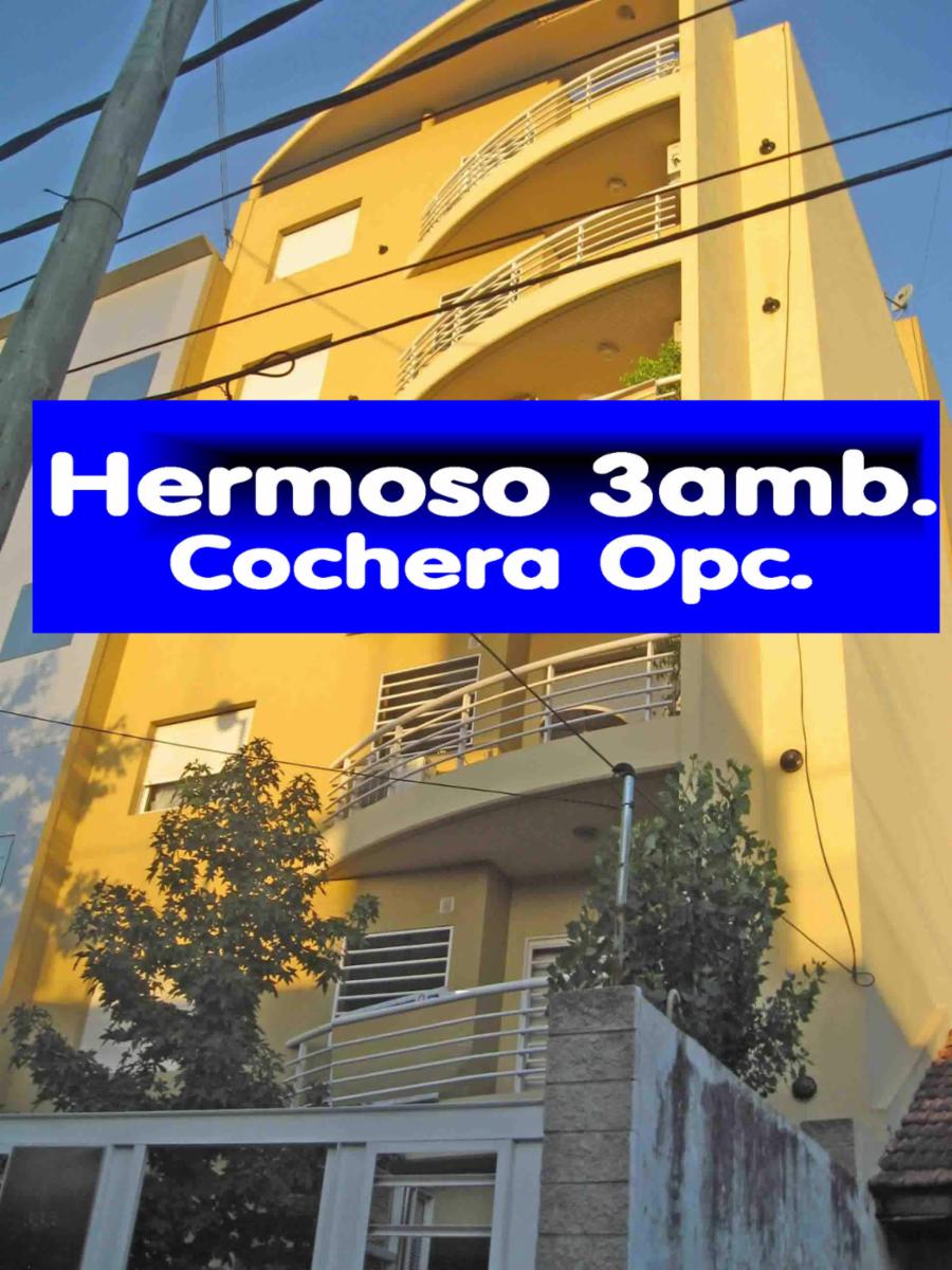 V585 Moron departamento 3 amb. con cochera oopcional.