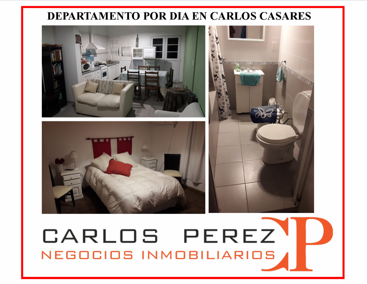DEPARTAMENTO POR DÍA EN CARLOS CASARES
