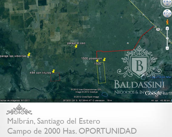 1984 HECTÁREAS EN MALBRÁN SIN MEJORAS - OPORTUNIDAD - U$S 140. X HA. CAMPOS GANADEROS