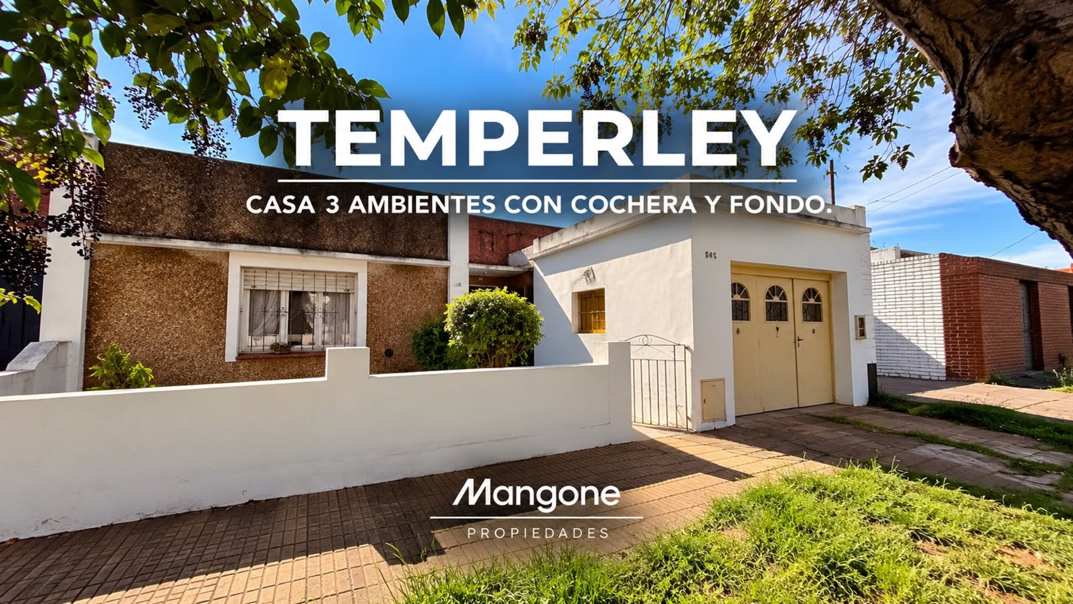 CASA 3 AMBIENTES CON COCHERA Y FONDO