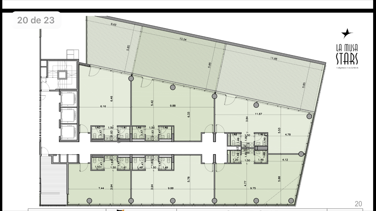 Espectaculares Oficinas en Colegiales. La Musa Star. Consulte de 98 a 300 mts