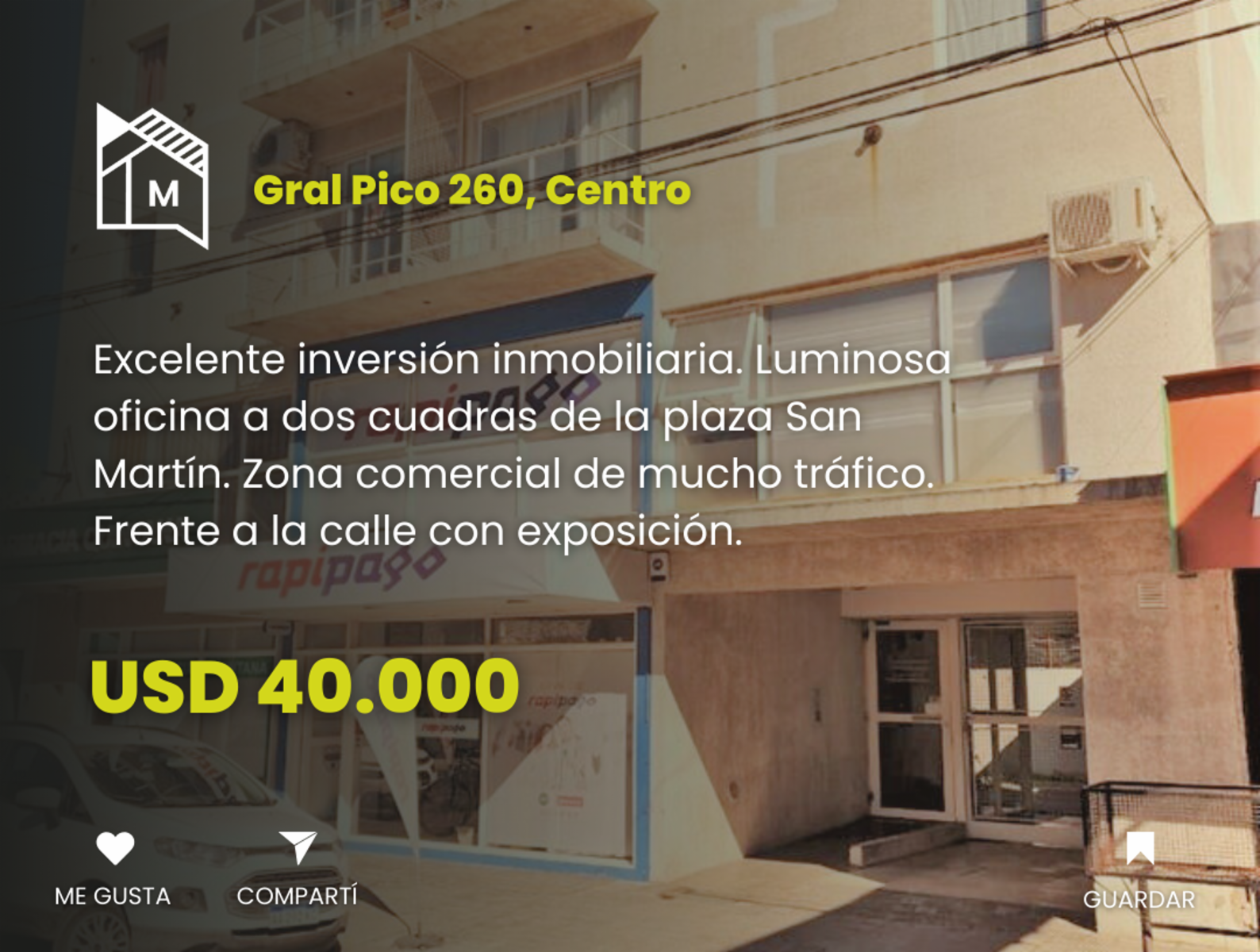 Oficina Amplia - Micro Centro Santa Rosa - Construcción Nueva