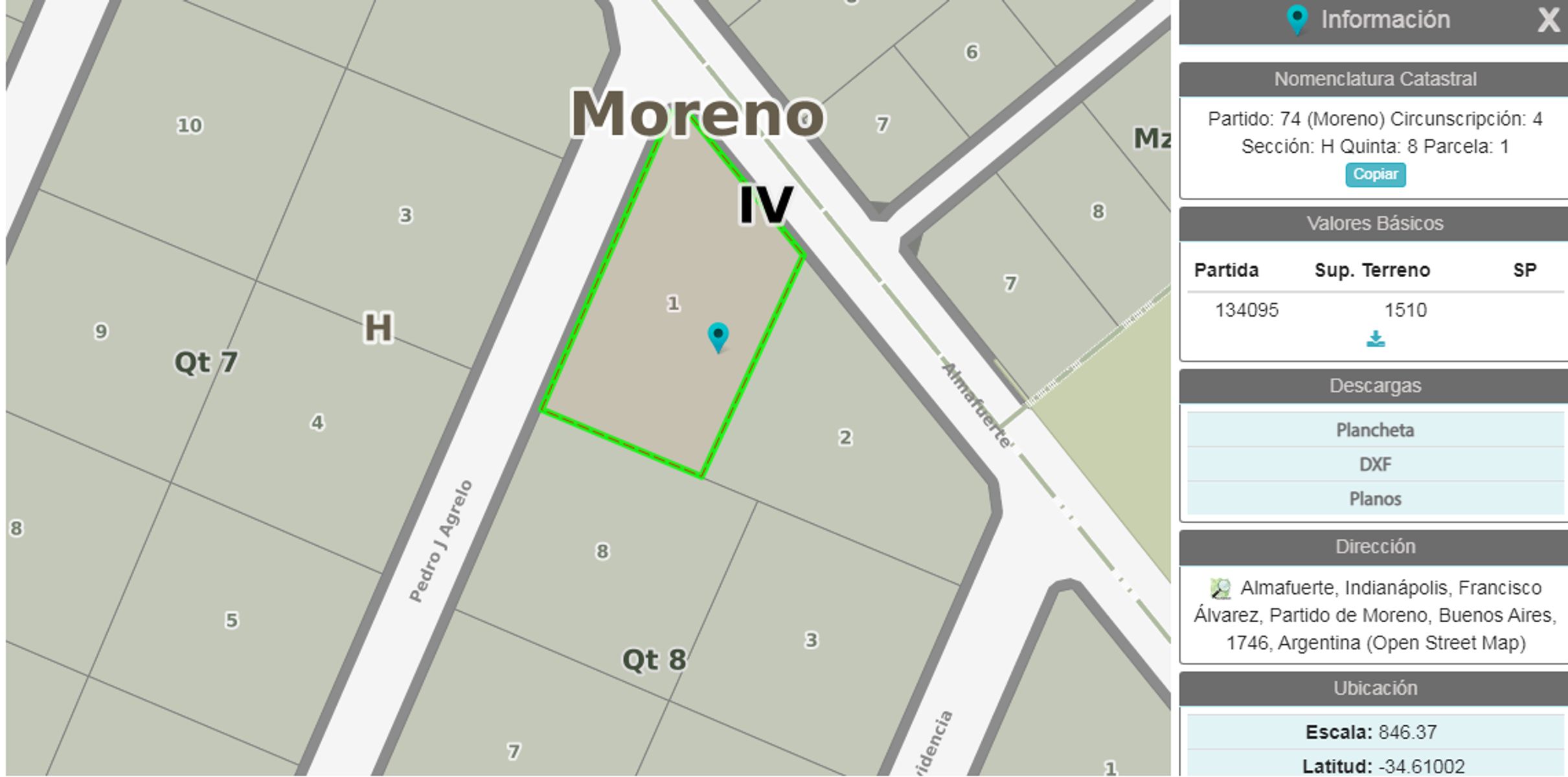 VENTA  EXCELENTE LOTE  De 1510mt2 En Esquina Frente A Dos Calles .