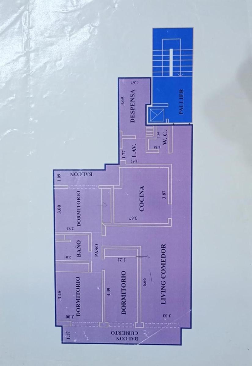 4 AMBIENTES , PISO UNICO , GRAN DIMENSION , 113 M2 , LUMINOSO , TODOS LOS AMB CON AIRE Y LUZ